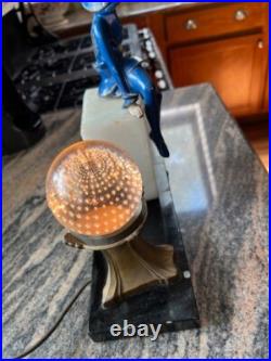 Antique Art Deco Jb Hirsch Sophisticated Lady Fashion Statue Sculplture Lamp