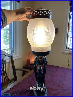 Antique Art Deco La Belle Joan Of Arc Spelter Lamp Rare