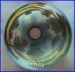 Antique Art Deco Lamp Reverse Painted Shade Signed Moe Bridges Co # 172 C. 1925