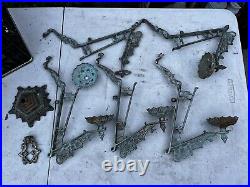 Antique Art Deco Lot of Chandelier Brackets Wall Hanging Lamp Parts