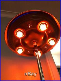 Antique Art Deco MCM Flying Saucer Floor Lamp