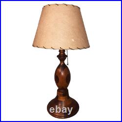 Antique Art Deco Marquetry Walnut Maple Table Desk Office Lamp Light