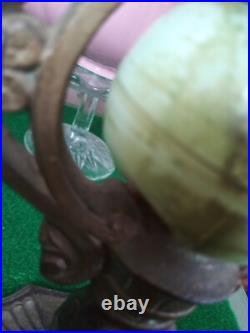 Antique Art Deco Metal Painted Parrot Lamp Refurbished