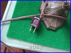 Antique Art Deco Metal Painted Parrot Lamp Refurbished