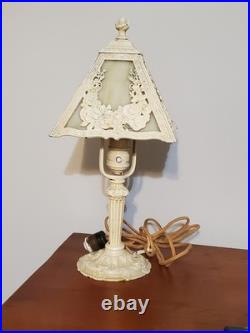 Antique Art Deco Nouveau French Cast Iron Boudoir Lamp