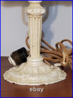 Antique Art Deco Nouveau French Cast Iron Boudoir Lamp