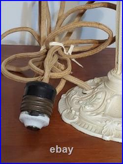 Antique Art Deco Nouveau French Cast Iron Boudoir Lamp