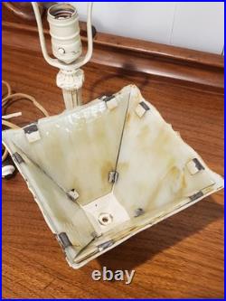 Antique Art Deco Nouveau French Cast Iron Boudoir Lamp