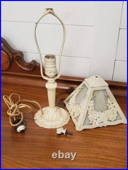 Antique Art Deco Nouveau French Cast Iron Boudoir Lamp