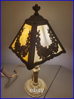 Antique Art Deco Nouveau French Cast Iron Boudoir Lamp