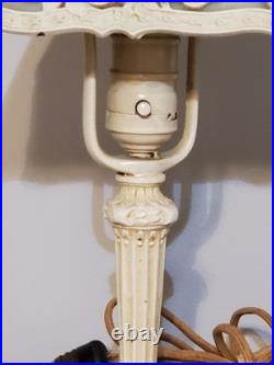 Antique Art Deco Nouveau French Cast Iron Boudoir Lamp