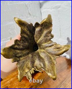 Antique Art Deco Nouveau Slip Shade TABLE LAMPS PAIR No Glass Shades