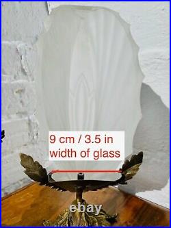 Antique Art Deco Nouveau Slip Shade TABLE LAMPS PAIR No Glass Shades