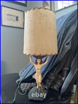 Antique Art Deco Nude Lamp