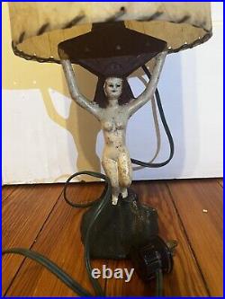 Antique Art Deco Nude Lamp