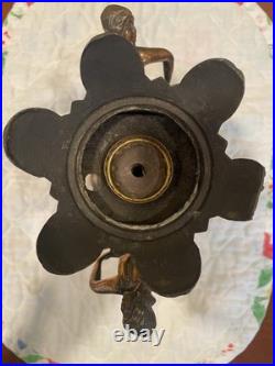 Antique Art Deco Period Lamp With Two Dancers Bronze Painted Finish 1930's