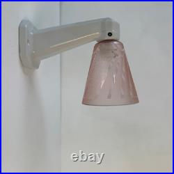 Antique Art Deco Pink Glass Sconce Old French Lamp
