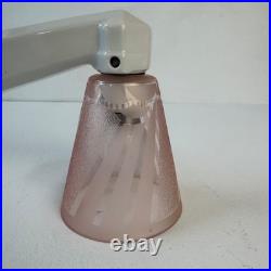 Antique Art Deco Pink Glass Sconce Old French Lamp