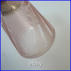 Antique Art Deco Pink Glass Sconce Old French Lamp