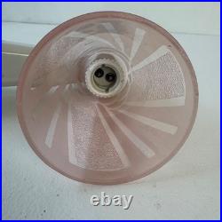 Antique Art Deco Pink Glass Sconce Old French Lamp