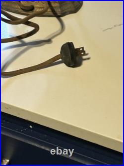 Antique Art Deco Ronson Lamp With Dancing Ladies Crackle Glass Globe (Rare!)