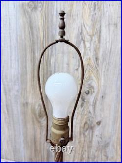 Antique Art Deco Sailing Ship Lamp Uranium Slag Base 23 Tall