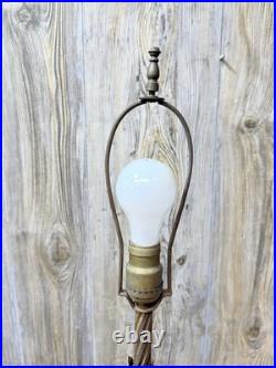 Antique Art Deco Sailing Ship Lamp Uranium Slag Base 23 Tall