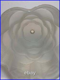 Antique Art Deco Skyscraper Shade Dancing Couple Frosted Glass Lamp 14 in