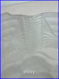 Antique Art Deco Skyscraper Shade Dancing Couple Frosted Glass Lamp 14 in