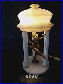 Antique Art Deco lamp Gerdago Hirsch era Pixie Harlequin 14.5 works Sculpture