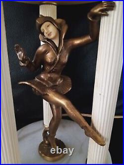 Antique Art Deco lamp Gerdago Hirsch era Pixie Harlequin 14.5 works Sculpture