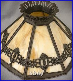 Antique BRADLEY HUBBARD Slag Glass Shade Large 13 Wide Excellent
