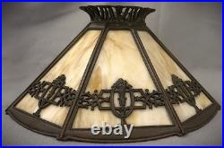Antique BRADLEY HUBBARD Slag Glass Shade Large 13 Wide Excellent