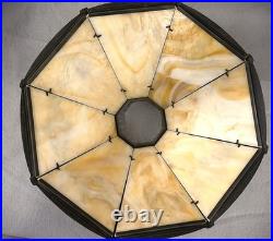 Antique BRADLEY HUBBARD Slag Glass Shade Large 13 Wide Excellent