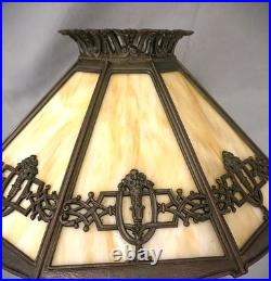 Antique BRADLEY HUBBARD Slag Glass Shade Large 13 Wide Excellent