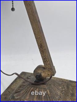 Antique Banker's Desk Lamp Emeralite No 8734 Green Shade