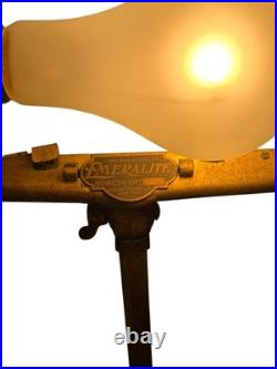 Antique Banker's Desk Lamp Emeralite No 8734 Green Shade