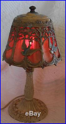 Antique Cast Iron ART DECO SALEM BROS. BOUDOIR LAMP 10 Art Nouveau Table Desk
