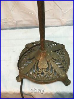 Antique Cast and Brass Floor Lamp 56in Tall Art Deco Working Lamp