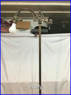Antique Cast and Brass Floor Lamp 56in Tall Art Deco Working Lamp