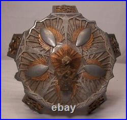 Antique Chandelier Slip Shade Art Deco Light Fixture Markel Bakelite USA #F85