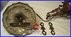 Antique Chandelier Slip Shade Art Deco Light Fixture Markel Bakelite USA #F85