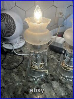 Antique Crystal Art Deco Boudoir Lamp 1930's See 2 Crystal Glass Art Deco