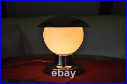 Antique Czech ART DECO 1940's Table Lamp Marked Napako