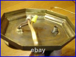 Antique Deco Art Nouveau Semi-nude Accent Lamp withAmber Shade Rewired #4299