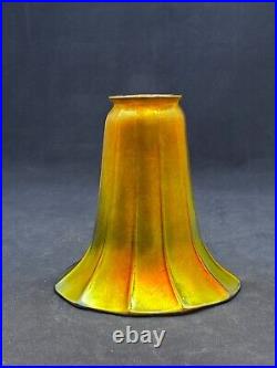 Antique FOSTORIA QUEZAL STEUBEN Art Nouveau Arts&Crafts Art Deco era lamp shade