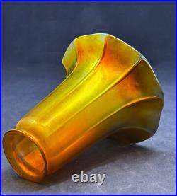 Antique FOSTORIA QUEZAL STEUBEN Art Nouveau Arts&Crafts Art Deco era lamp shade