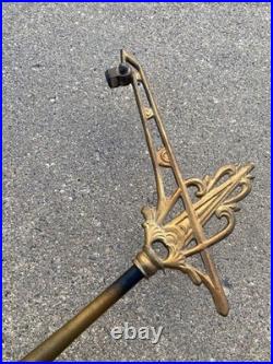 Antique Floor Lamp Bridge Arm Lamp Base Cast Iron Claw Feet Ornate Art Deco Lamp