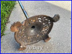 Antique Floor Lamp Bridge Arm Lamp Base Cast Iron Claw Feet Ornate Art Deco Lamp