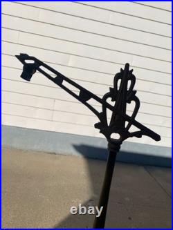 Antique Floor Lamp Bridge Arm Lamp Base Cast Iron Claw Feet Ornate Art Deco Lamp